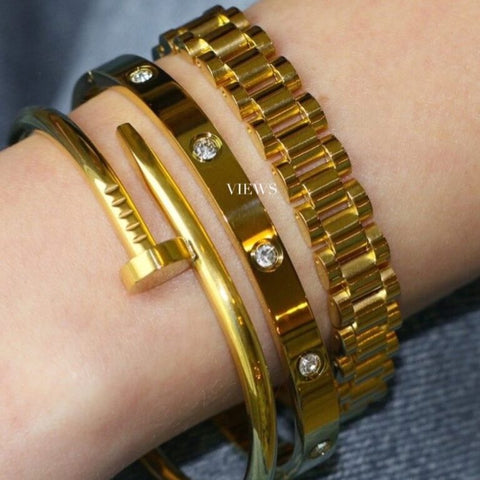 Cartier Golden Nail Bracelet